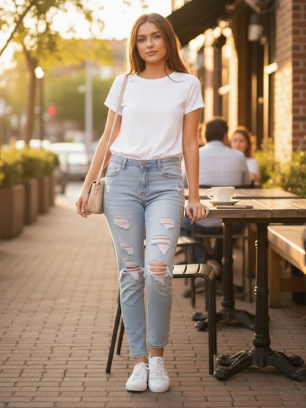 Levi's Light Blue Distressed Skinny Jeans for Women
